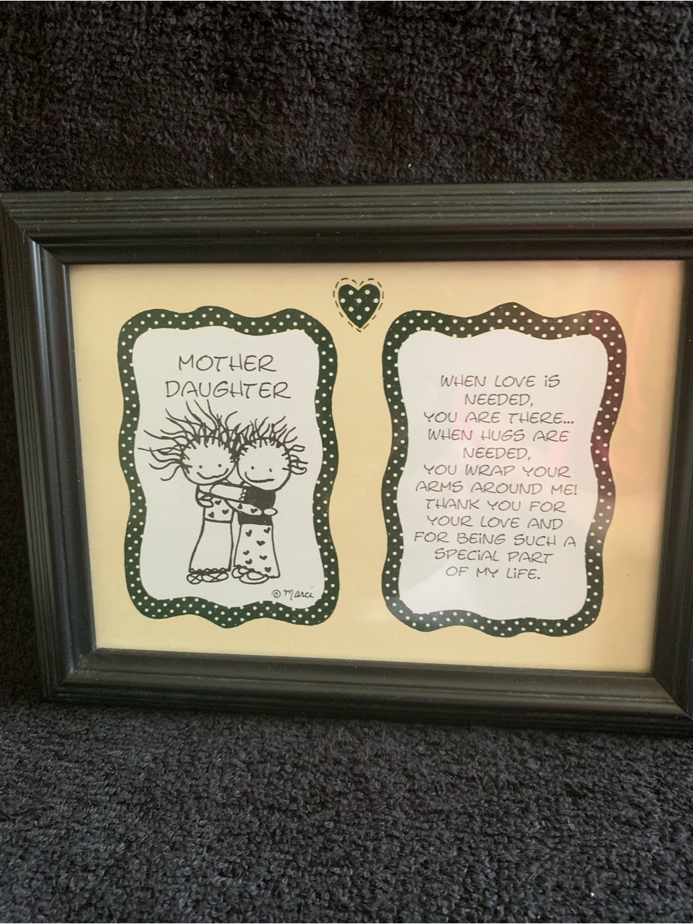 Vintage Black Framed Sisters and Mother-Daughter Wall Art Pair By Marci - Picture 2 of 6